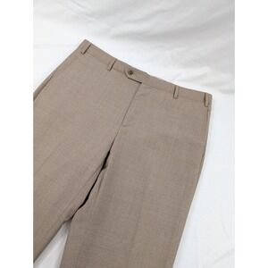 Zanella Parker Pants‎ Mens 38x32 Wool Dress Flat Front Italy Formal Trousers